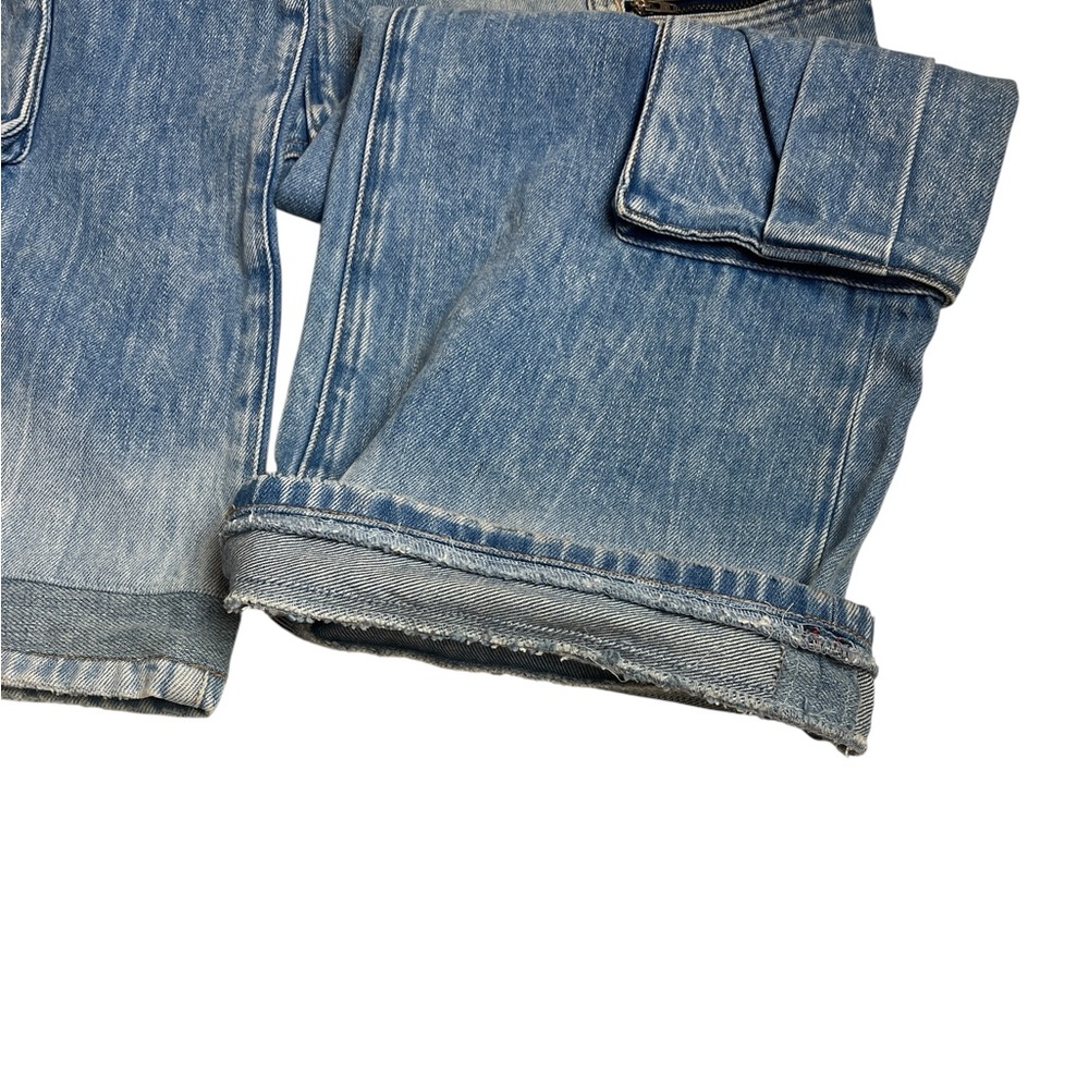 Alice + Olivia Cay Baggy Denim Cargo Pants in Brea Blue Size 25 - Picture 13 of 14